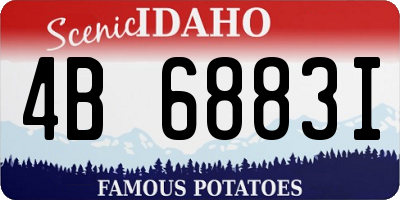 ID license plate 4B6883I