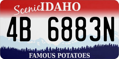 ID license plate 4B6883N