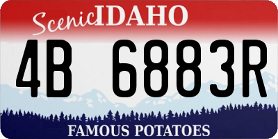 ID license plate 4B6883R