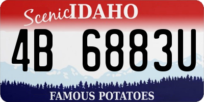 ID license plate 4B6883U