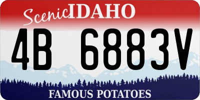 ID license plate 4B6883V
