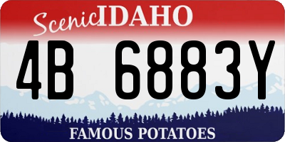 ID license plate 4B6883Y