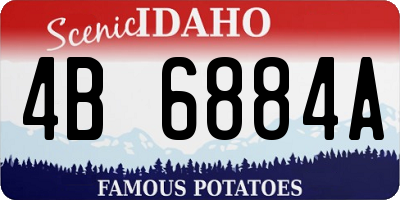 ID license plate 4B6884A