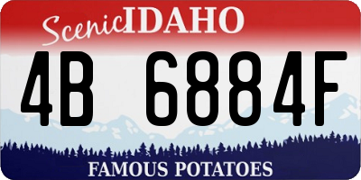 ID license plate 4B6884F