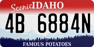 ID license plate 4B6884N