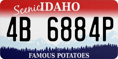 ID license plate 4B6884P