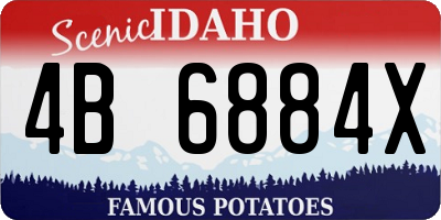 ID license plate 4B6884X