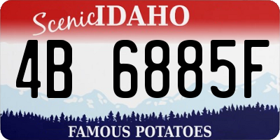 ID license plate 4B6885F