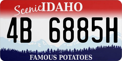 ID license plate 4B6885H