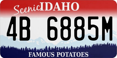 ID license plate 4B6885M