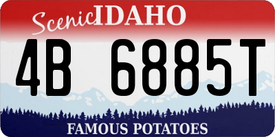 ID license plate 4B6885T