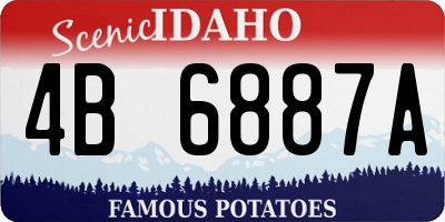 ID license plate 4B6887A