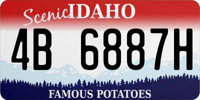 ID license plate 4B6887H