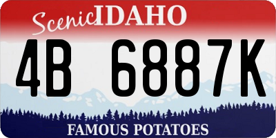 ID license plate 4B6887K