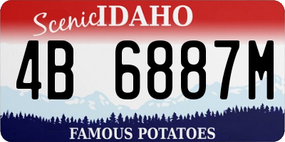 ID license plate 4B6887M