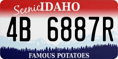 ID license plate 4B6887R