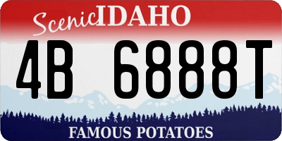 ID license plate 4B6888T