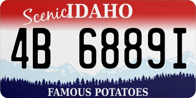 ID license plate 4B6889I