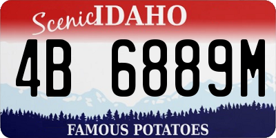 ID license plate 4B6889M