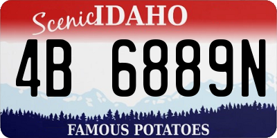 ID license plate 4B6889N