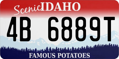 ID license plate 4B6889T