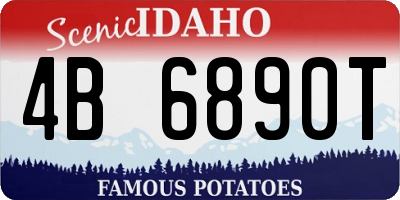 ID license plate 4B6890T