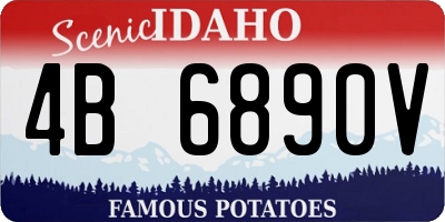ID license plate 4B6890V