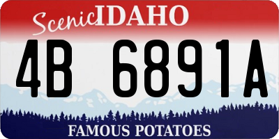 ID license plate 4B6891A