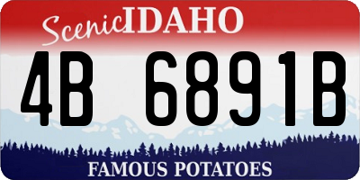 ID license plate 4B6891B