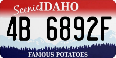 ID license plate 4B6892F