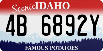 ID license plate 4B6892Y