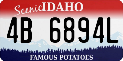 ID license plate 4B6894L