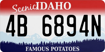 ID license plate 4B6894N