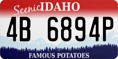 ID license plate 4B6894P