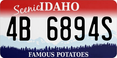 ID license plate 4B6894S