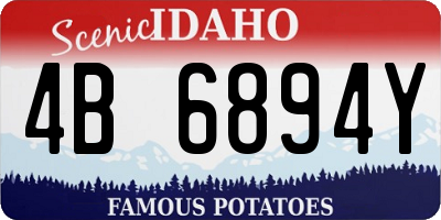 ID license plate 4B6894Y