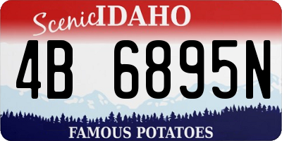 ID license plate 4B6895N