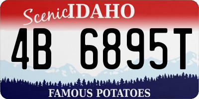 ID license plate 4B6895T