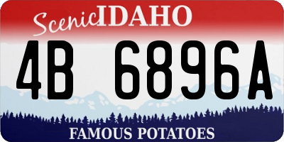 ID license plate 4B6896A