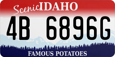 ID license plate 4B6896G