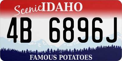 ID license plate 4B6896J
