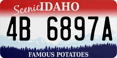ID license plate 4B6897A