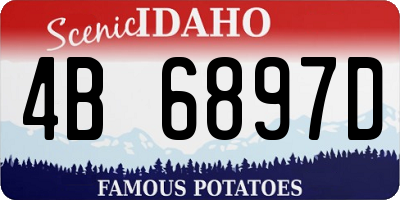 ID license plate 4B6897D
