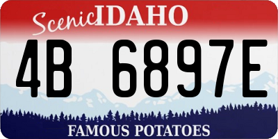 ID license plate 4B6897E