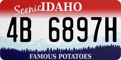 ID license plate 4B6897H