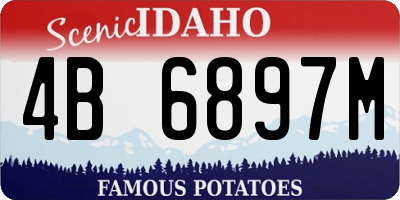 ID license plate 4B6897M
