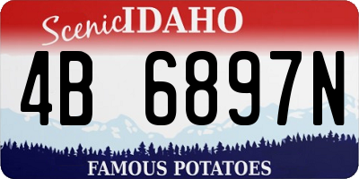 ID license plate 4B6897N