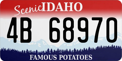 ID license plate 4B6897O
