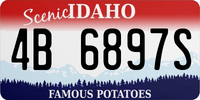 ID license plate 4B6897S