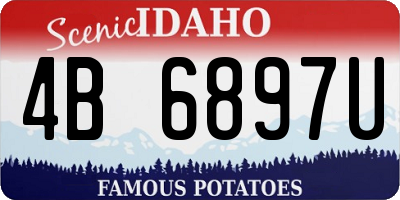 ID license plate 4B6897U
